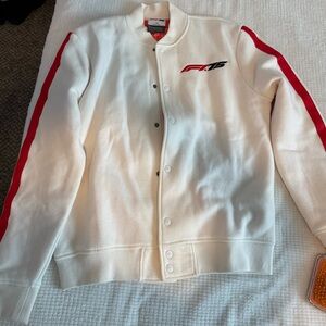 White and Red Women's Jacket